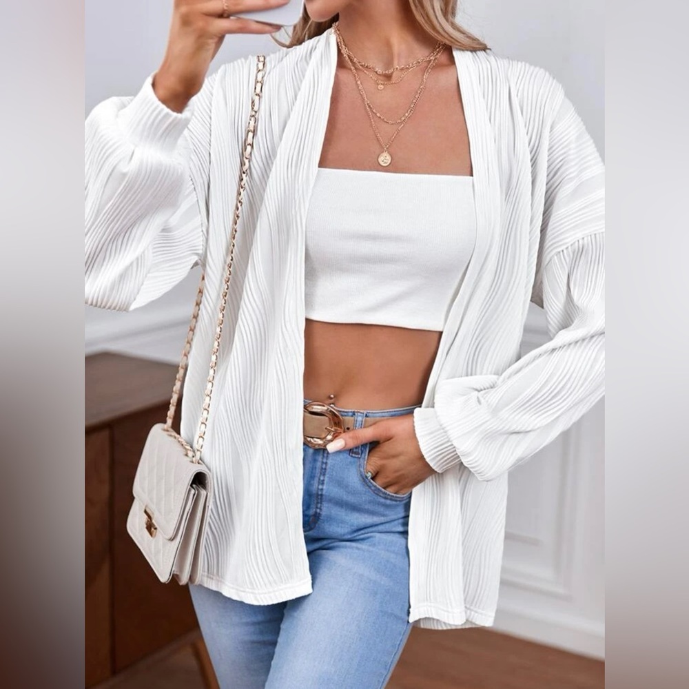 SHEIN white long sleeve